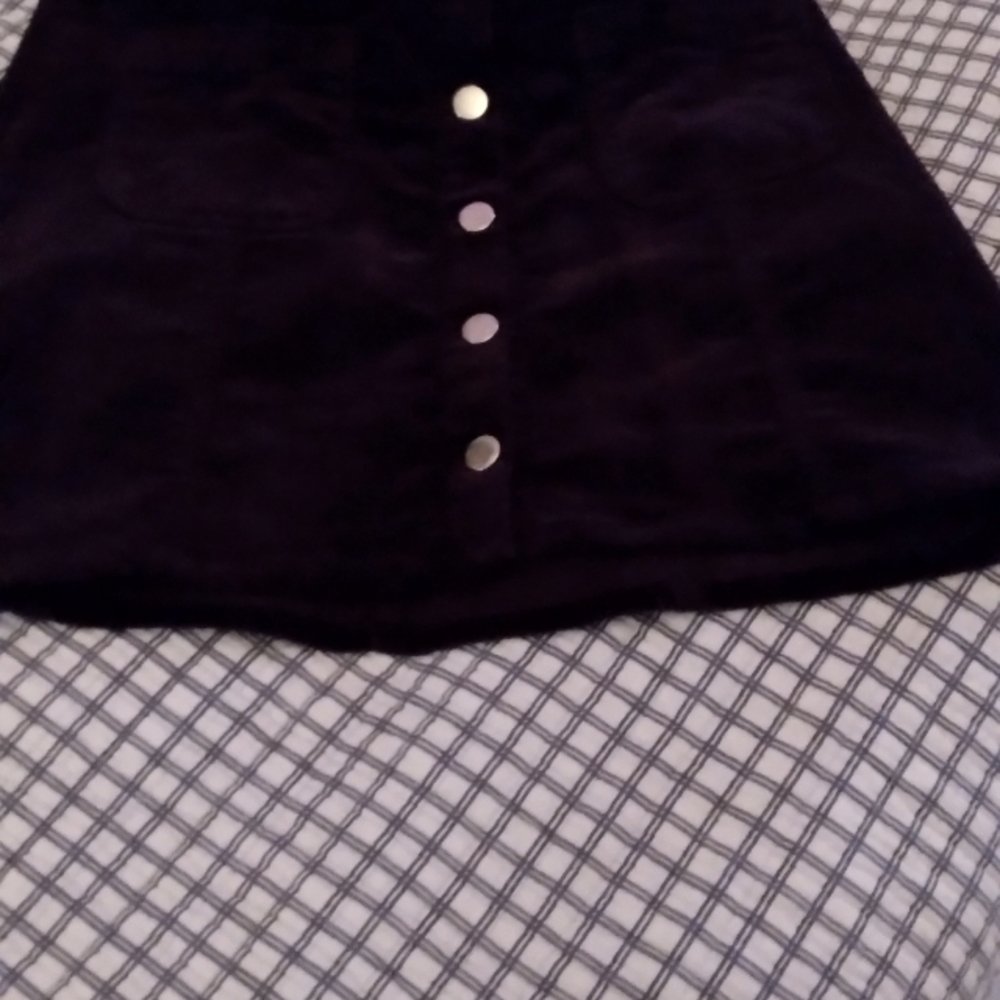COPY - Purple Silver Button-Up Corduroy Mini Skirt..by Divided..Sz. 4